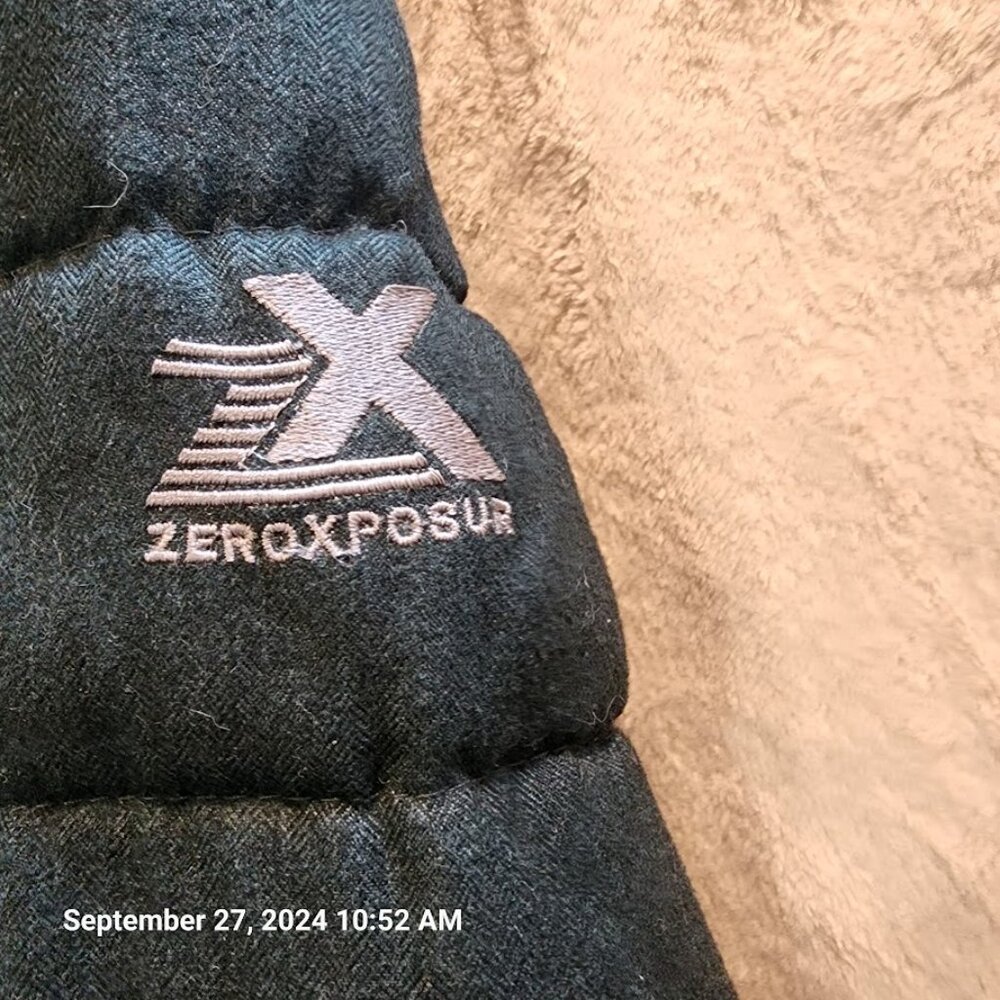 ZeroXposur Women Green Jacket Black Label Size Large Hooded Zip Pockets Lined - Picture 2 of 14